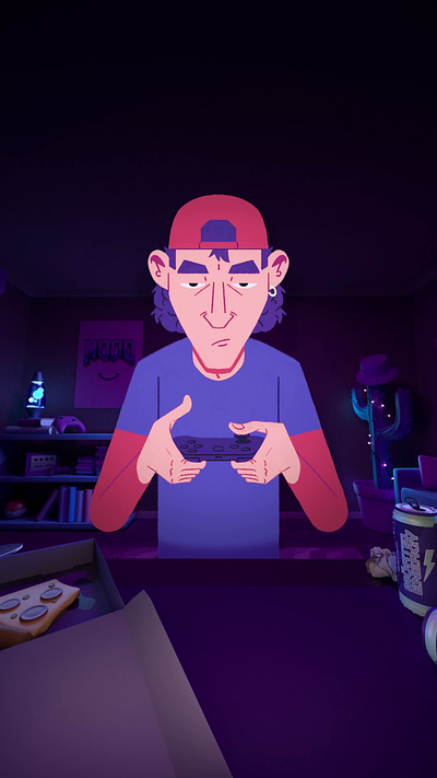 Gamer 2d 3d animation cgi character design foreal graphic design illustration logo