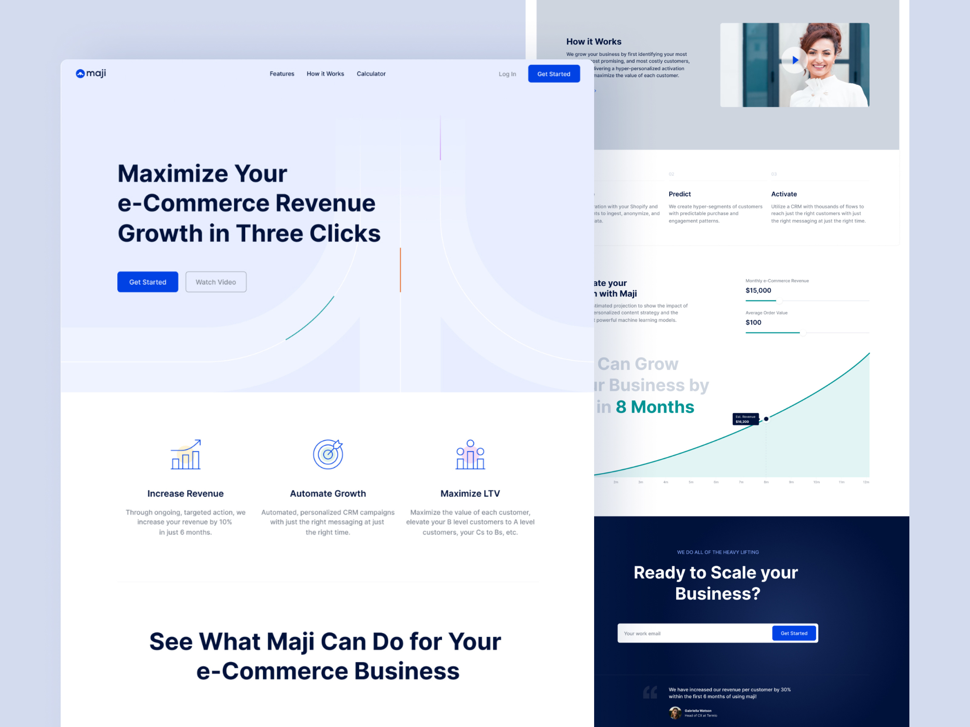 Example of Landing Page Design & Development
