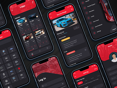 Vehicle Maintenance App UI Design autoapp autoupdates carcare carmaintenance creativedesign designinspiration digitaldesign maintenancereminders maintenancetips uidesign vehiclemaintenance vehiclesafety visualdesign