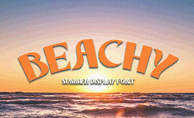 Beachy-Summer Display Font beach font branding font digital asset display font font asset graphic design poster font summer font tropic font typography