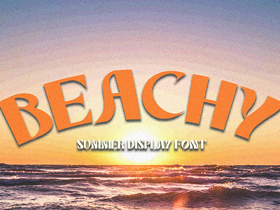 Beachy-Summer Display Font beach font branding font digital asset display font font asset graphic design poster font summer font tropic font typography