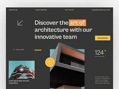 Architecture Header Exploration architecture architecture agency architecture design building construction header landingpage property real estate ui web website