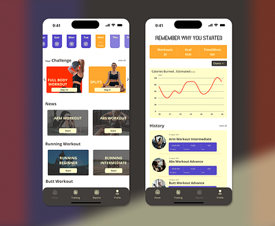 Daily UI Challenge 041 - Workout 041 app dailyui daiyui041 design ui ui design ux workout