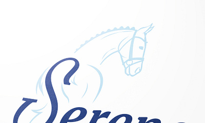 Serena Vergunst | logo design (2022) design dressage horse illustrator logo two color logo