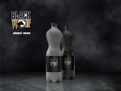 Black Wolf Energy Drink Packaging branding design energy drink packaging illustration logo packaging