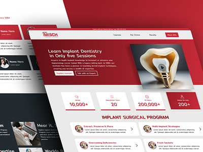 Misch Implant Institute design figma graphic design minimal modern new new ui trending typography ui ui design ux vector web design web development website website design