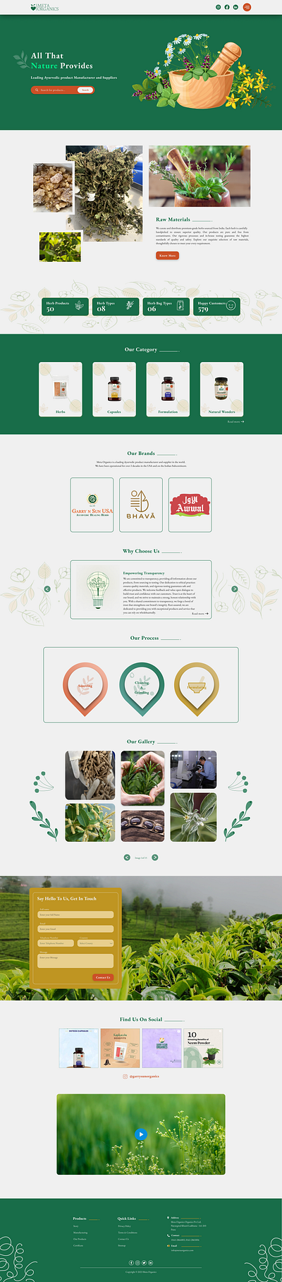 Meta Organics | Website Design | UI Design app branding design meta metaorganics organic portfolio presentation ui uidesign website