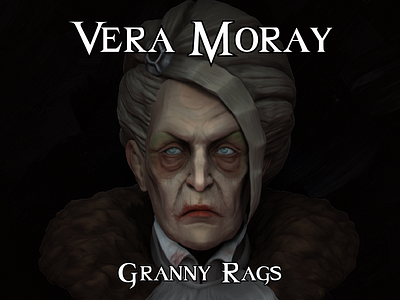 Vera Moray - bust sculpt 🐀 3d bust character character modeling creepy dishonored fan art grandma granny rags photoshop portraits sculpting vera moray zbrush