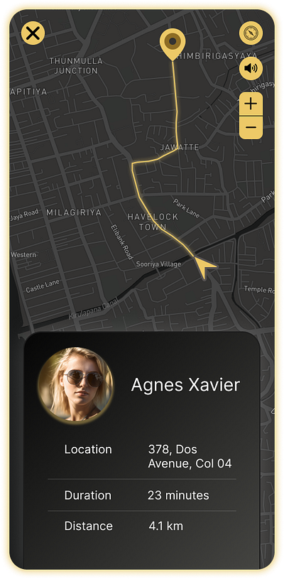 Daily UI #020 - Location tracker 020 daily ui dark design figma location map navigation tracker ui