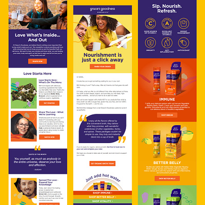 Grace's Goodness - Newsletter Design branding design email email design email marketing graphic design illustration logo newsletter vector