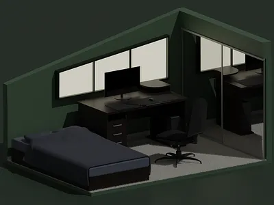 chibi room 3d blender blender3d design geometric graphic design