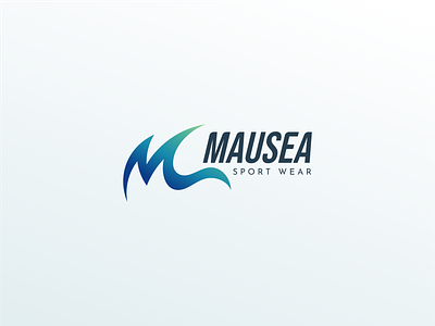 Mausea Sport Wear - Water Sport Apparel apparel blue branding branding and identity clothing letter logo logo concept m modernism monogram sport sport wear surf visual identity water sport wave