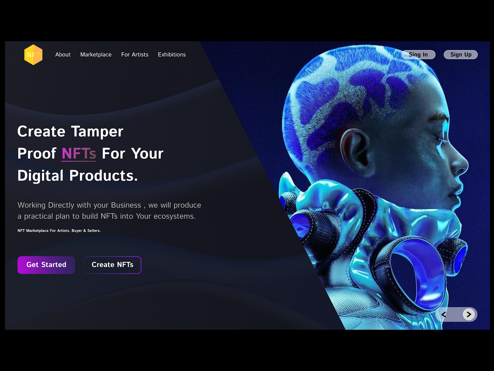 NFTs Marketplace Web Page by Marianna Samvellovna on Dribbble