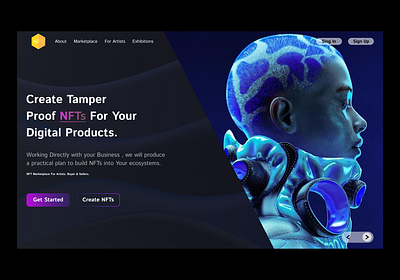 NFTs Marketplace Web Page app design nfts ui ux