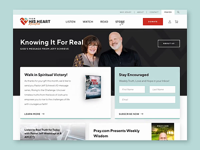From His Heart Ministries Website Redesign: Store and Checkout audio books branding charlotte checkout design ecommerce graphic design logo ministry product religious store ui web website