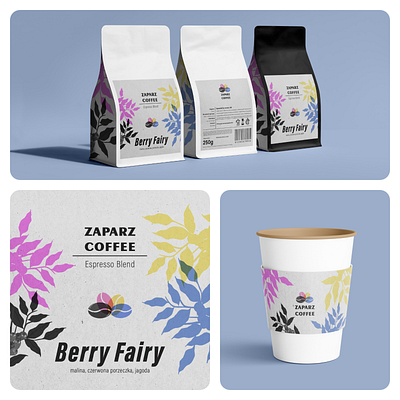 Zaparz Coffee branding coffee cup coffee packa design mockup product design