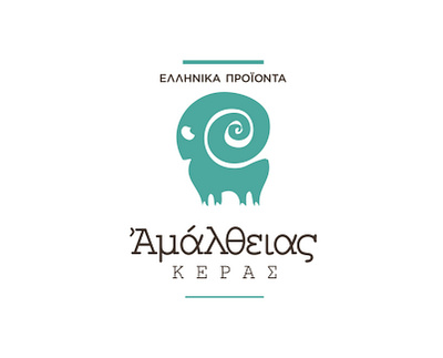 Amaltheias Keras - Greek products branding design graphic design illustrator label labeldesign logo