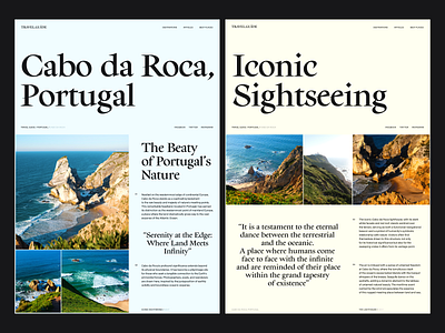 Travel layout layout magazine photography typography ui