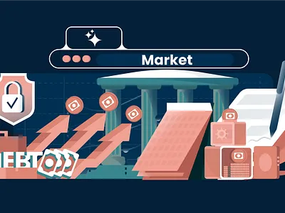 Financial Market banks calendar charts debt financialillustration finillustration grain graphic design illustration illustration art money safe security vector