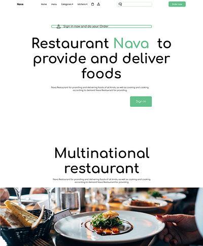 Nava Restaurant design ui wed desing