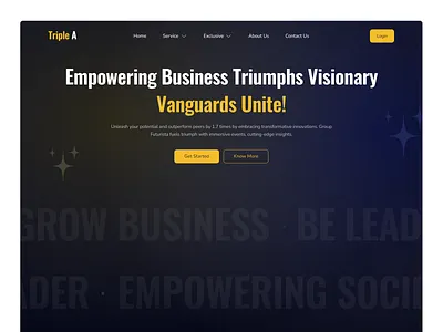 Business Consulting Website business landing page corporate landing page corporate website dark version dark website digital agency landing page landingpage ui ui ux user experience user interface design web design website website homepage