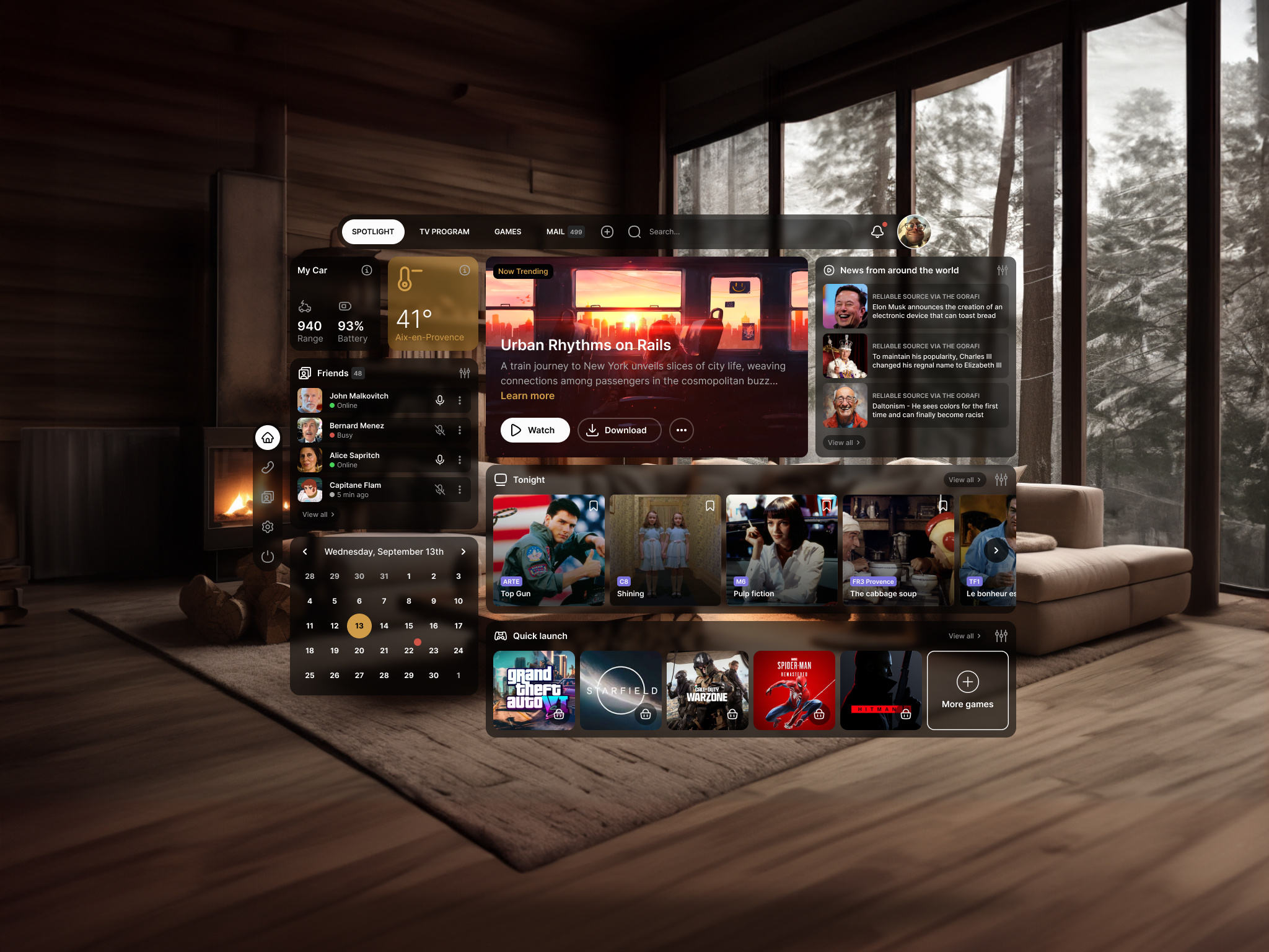 Vision OS - Spatial UI Concept apple ar figma immersion ui vision os webdesign webflow