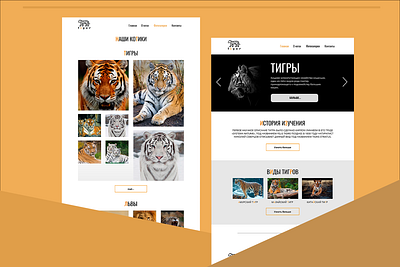 TigerWeb branding design figma graphic design il illustration ui ux