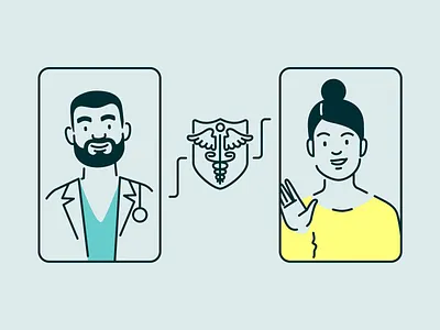 Telemedicine illustrations application branding design graphic design illustration job telehealth telemedicine ui video call