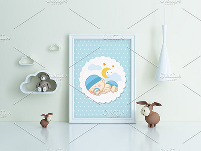 Kids Room Frame Mockups art baby babyromm color frame kids mock up mockup paint painting poster room roombaby walmart baby