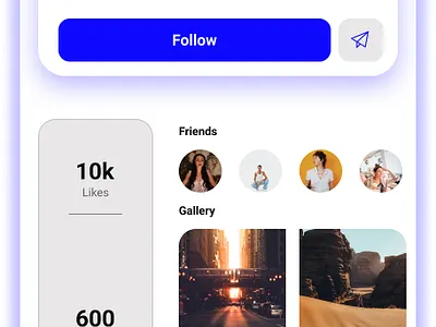 User Profile design graphic design ui ux