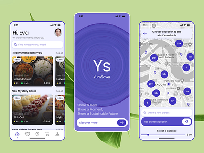 YumSaver - Food Sharing App app eco environment food foodsharing meal mobile planet save share sustainable