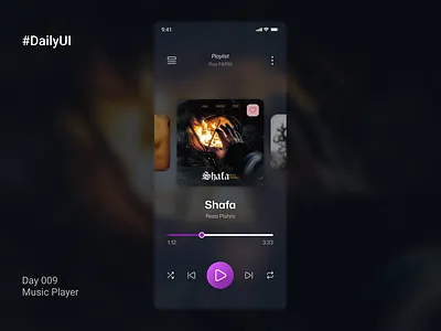 #DailyUI day 009 challenge dailyui music player