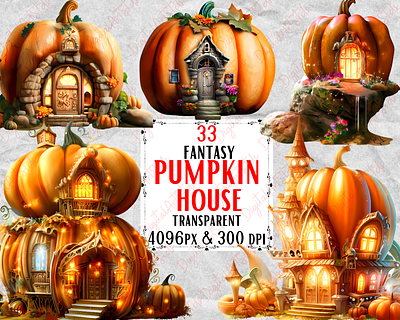 Fantasy Pumpkin House 3d fanstasy clipart fantasy graphic design graphic design illustration pumpkin house