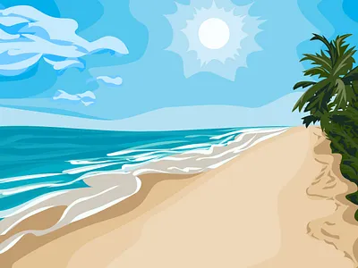 Морской песчаный пляж. vacation