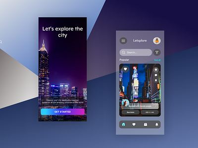 Letsplore Mobile App - UI Design app design mobile app ui