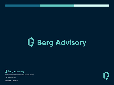 Berg Advisory Logo Design b logo berg logo brand identity branding letter b logo minimalist symbol