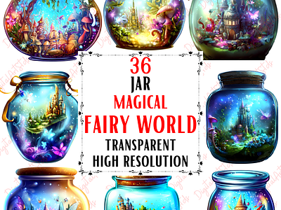 Fantasy Magical Jar Fairy world fairy fairy clipart fairy jar fantasy clipart jar clipart magical jar