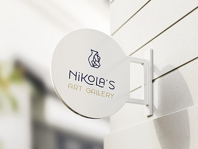NIKOLA'S art gallery branding graphic design illustrator logo