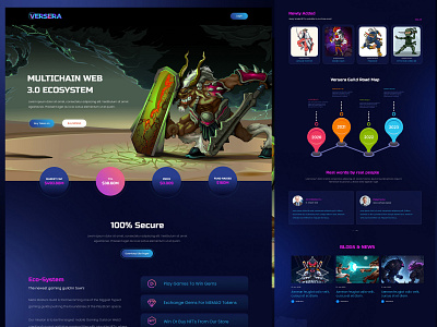Versera Gaming Landing Page branding gaming graphic design ui ux