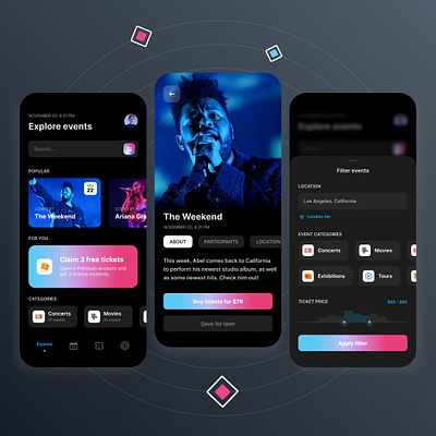 Event Booking App Design-UIdesignz dashboard mobile app design ui ux
