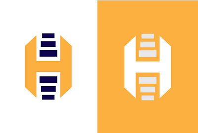 letter H logo 3d branding business design graphic design illustration logo vector