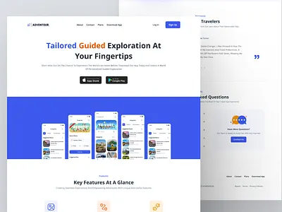 Mobile app landing page app landing page app show colorful design designideas homepage landing page product design travel app ui ux web web design website website design