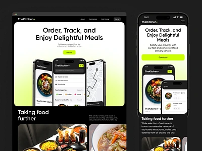 Food Delivery Service Website delightful meals delivery delivery service dinner fast food food food delivery application food delivery service food website lunch order web design