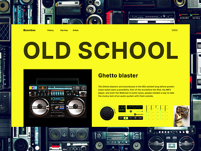 Ghetto blaster design artists boombox design graphic design minimalism music oldschool rap ui