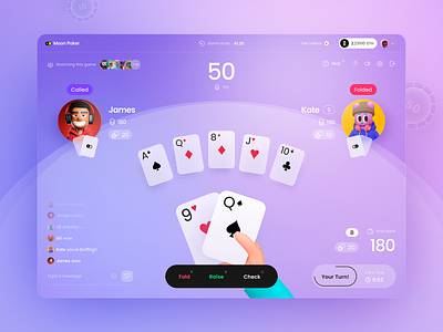 Web3 Poker Gaming App 3d app blockchain casino crypto dapp decentralized design gamble gaming glassmorphism lobby nft play poker product design smart contract token ui ux