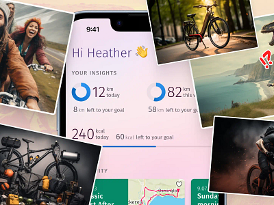 Ride & Banter: Mobile app for socializing and ebike e-commerce ui ux