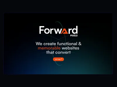 ForwardPixels Website animation atom branding concept dark design figma gradient landing page ui ui design ux web design website website design
