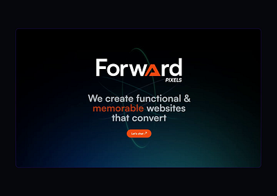 ForwardPixels Website animation atom branding concept dark design figma gradient landing page ui ui design ux web design website website design