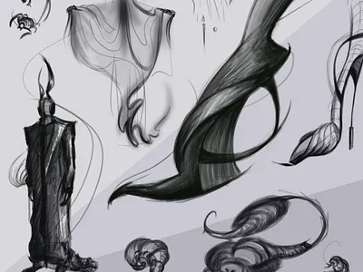 goth sketch art black cg dark digital draw goth illustration paint sketch white