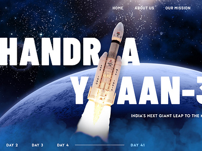 Chandrayaan 3 UI Designs banner design chandrayaan 3 chandrayaan 3 ui banner graphic design india indias moon mission isro landing page uiux website design